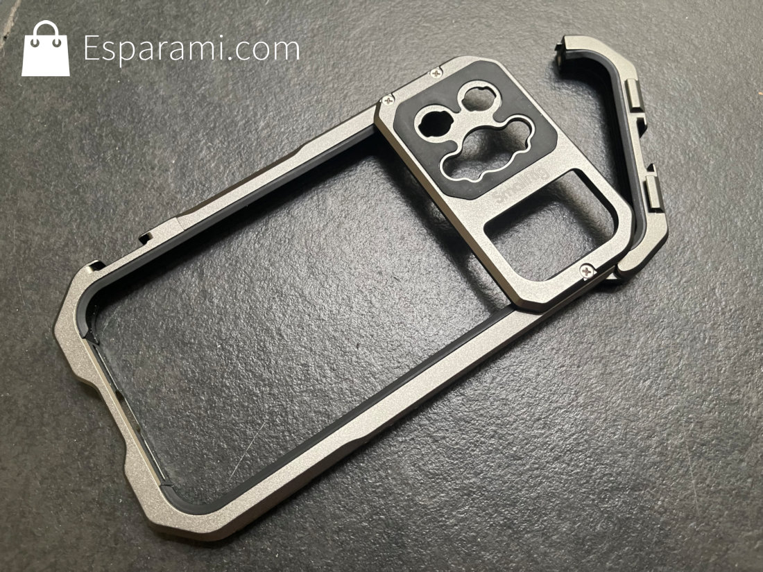 Jaula SmallRig para iPhone. Parte exterior.